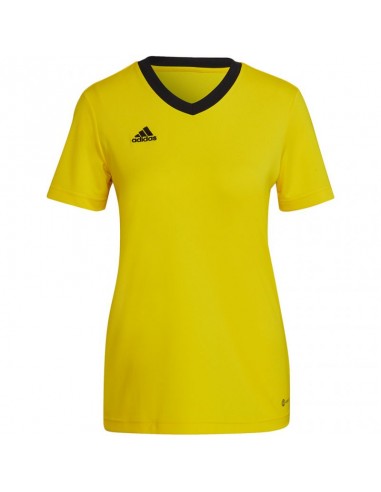 Adidas Entrada 22 Î“Ï…Î½Î±Î¹ÎºÎµÎ¯Î¿ Î‘Î¸Î»Î·Ï„Î¹ÎºÏŒ T-shirt Fast Drying Î¼Îµ V Î›Î±Î¹Î¼ÏŒÎºÎ¿ÏˆÎ· ÎšÎ¯Ï„ÏÎ¹Î½Î¿ HI2125